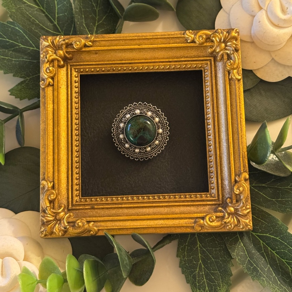 Sterling Eilat Stone VTG Brooch/Pendant - Picture 10 of 15